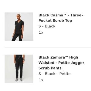 Figs scrub set joggers in black